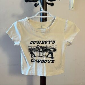 brandy melville cowboys crop top